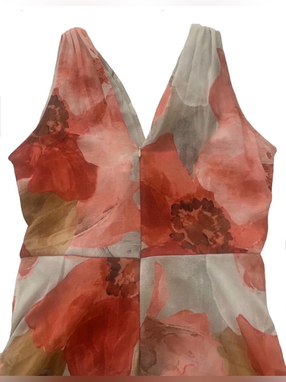 NEW Women's Size 8 Donna Karan NY Floral Chiffon A Line Dress Pinks $159 - Picture 14 of 15